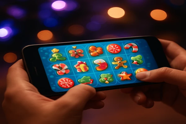 একজন ব্যবহারকারী স্মার্টফোনে স্বাচ্ছন্দ্যে অনলাইন গেম উপভোগ করছেন